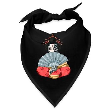 Cyborg Geisha Cyber-Ästhetik - Bandana - Schwarz - Vorne