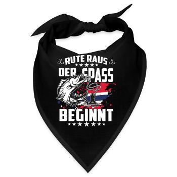 Rute raus der Spass beginnt - Bandana - Schwarz - Vorne