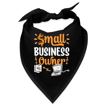 Kleinunternehmer CEO Gründer Besitzer - Bandana - Schwarz - Vorne
