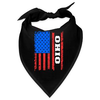 Ohio Usa flaggen geschenk - Bandana - Schwarz - Vorne
