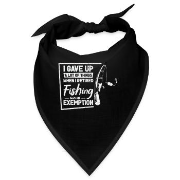 Angeln war eine Befreiung Lustiges Angelhobby im - Bandana - Schwarz - Vorne