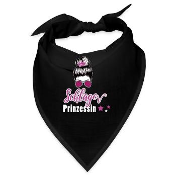 Schlagerprinzessin Schlagerfan Schlager Geschenk - Bandana - Schwarz - Vorne