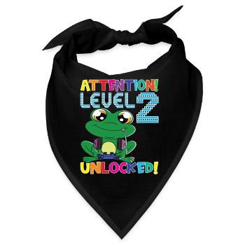 Attention Level 2 Unlocked Geburtstag - Bandana - Schwarz - Vorne