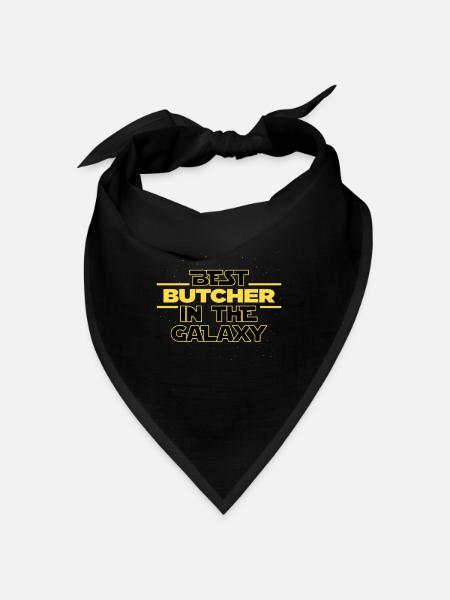 Best butcher in the galaxy meat - Bandana - black - Front