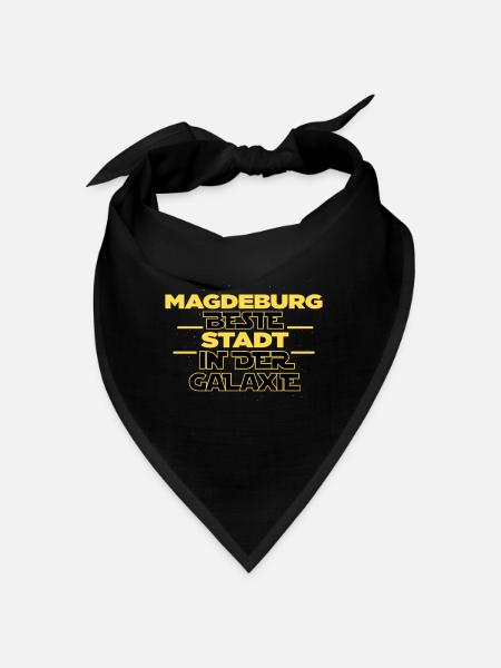 Magdeburg beste Stadt in der Galaxie - Bandana - Schwarz - Vorne