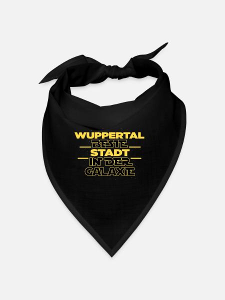 Wuppertal beste Stadt in der Galaxie - Bandana - Schwarz - Vorne