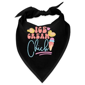 Ice Cream Chicken Cone Ice Cream - Bandana - Schwarz - Vorne