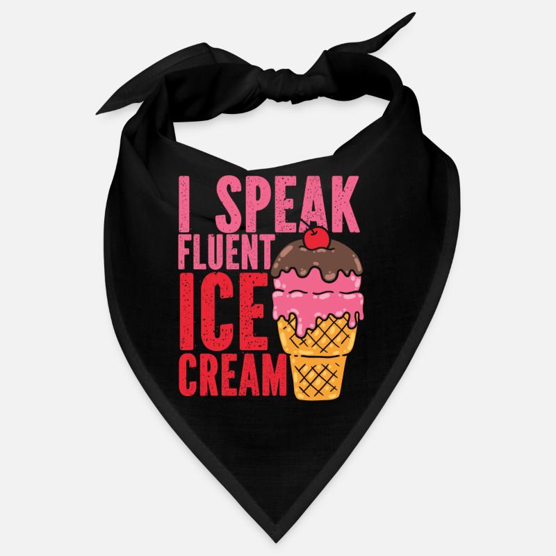 Ice Cream Cone Sundae I Speak - Bandana - Schwarz