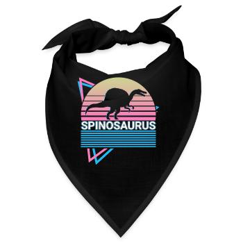 Spinosaurus Dinosaurier Retro - Bandana - Schwarz - Vorne