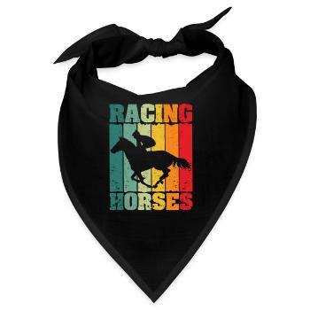 Rennpferde Grand Horse National Wild Running - Bandana - Schwarz - Vorne