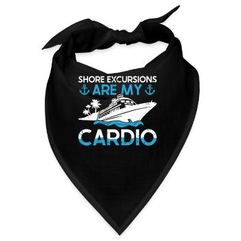 Shore Excursions Are My Cardio Kreuzfahrt - Bandana - Schwarz - Vorne