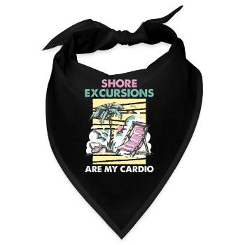 Shore Excursions Are My Cardio Kreuzfahrt - Bandana - Schwarz - Vorne