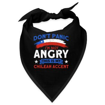 Mein chilenischer Akzent Chile Souvenir - Bandana - Schwarz - Vorne