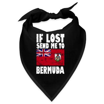 Bermuda Flagge Spruch - Bandana - Schwarz - Vorne