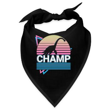 Champ Kryptide Kryptozoologie Retro - Bandana - Schwarz - Vorne