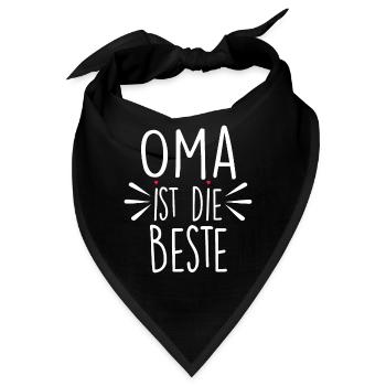 Oma Ist Die Beste - Bandana - Schwarz - Vorne