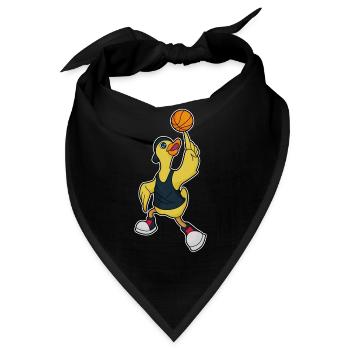 Ente Basketballspieler Basketball - Bandana - Schwarz - Vorne