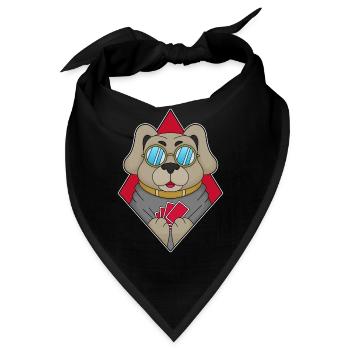 Hund Poker Pokerkarten - Bandana - Schwarz - Vorne