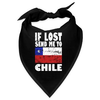 Chile Flagge Spruch - Bandana - Schwarz - Vorne