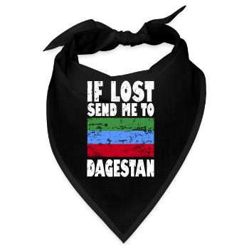 Dagestan Flagge Spruch - Bandana - Schwarz - Vorne