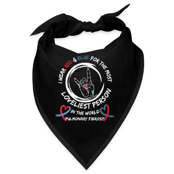 Lungenfibrose ILD Warriors Bewusstsein - Bandana - Schwarz - Vorne