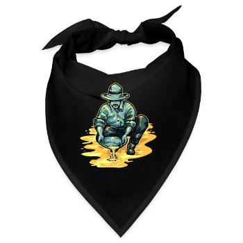Goldsucher Goldmine Goldwäscher Goldrausch - Bandana - Schwarz - Vorne