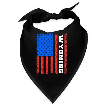 Wyoming Usa flaggen geschenk - Bandana - Schwarz - Vorne