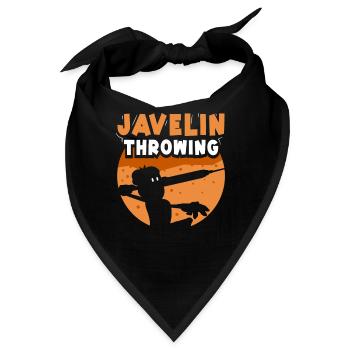 Speerwerfen Speer Speerwerfer Speerwurf - Bandana - Schwarz - Vorne