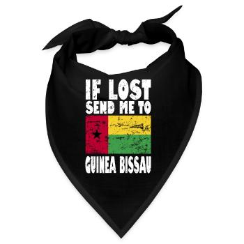 Guinea Bissau Flagge Spruch - Bandana - Schwarz - Vorne