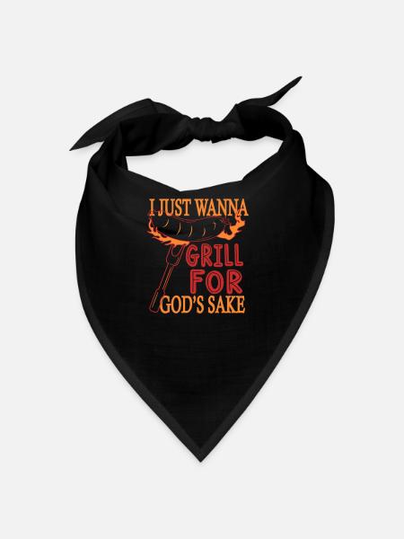Do you want to grill for God's sake sausage kitchen? - Bandana - black - Front