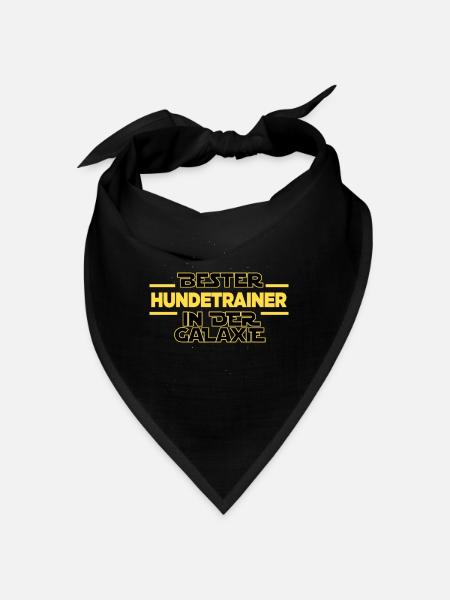 Bester Hundetrainer in der Galaxie - Bandana - Schwarz - Vorne