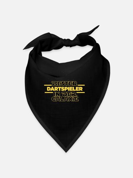 Bester Dartspieler in der Galaxie - Bandana - Schwarz - Vorne