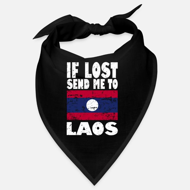Laos Flagge Spruch Bandana