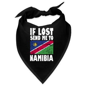 Namibia Flagge Spruch - Bandana - Schwarz - Vorne