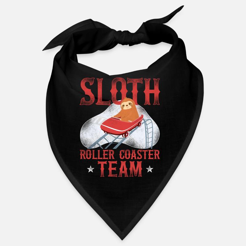 Roller Coaster Sloth Vintage Sloth - Bandana - noir