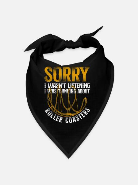 Roller Coaster Vintage Sorry I - Bandana - black - Front
