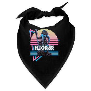 Njord Njordr Nordischer Gott Nordische Mythologie - Bandana - Schwarz - Vorne