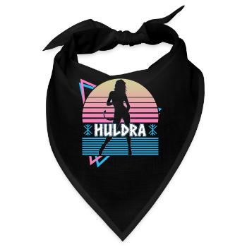Huldra Hulder Skandinavische Folklore Retro - Bandana - Schwarz - Vorne