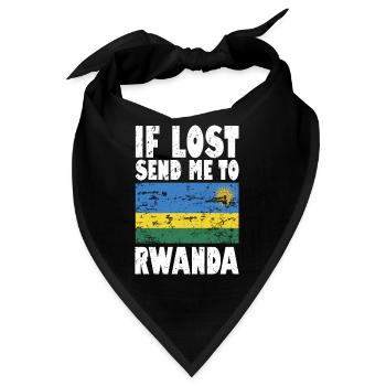 Rwanda Flagge Spruch - Bandana - Schwarz - Vorne