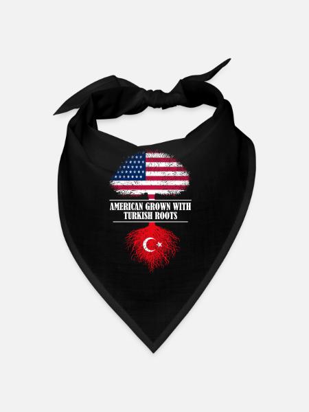 American grown with turkish roots Turkey - Bandana - black - Front