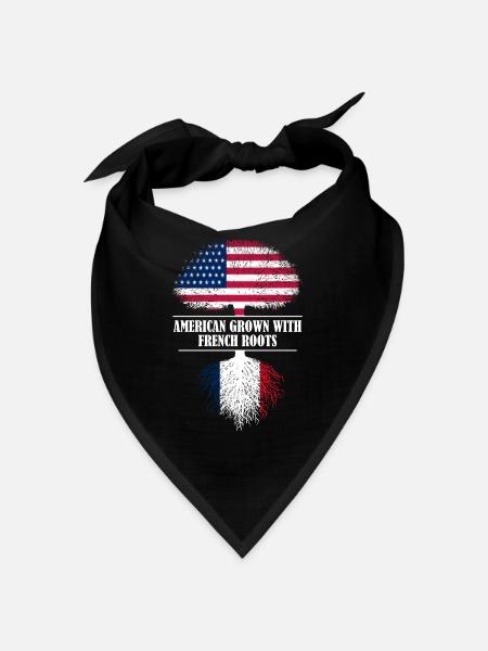 American grown with french roots France - Bandana - black - Front