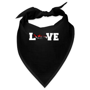 Liebe Indonesien Geschenk - Bandana - Schwarz - Vorne