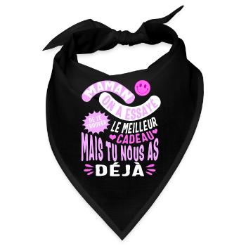 Maman Jai Essaye Le Meilleur Des Cadeaux Mais - Bandana - Schwarz - Vorne