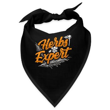 Kräuterexperte Kraut Kräuter Kräutergarten - Bandana - Schwarz - Vorne