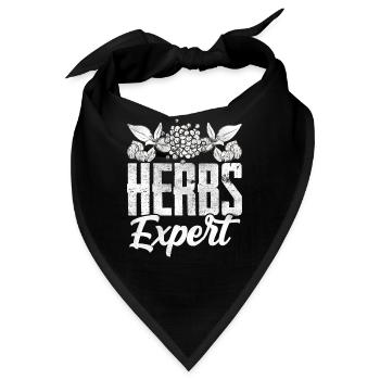 Kräuterexperte Kräuter Kraut Kräutergarten - Bandana - Schwarz - Vorne