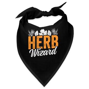 Kräuter Zauberer Kräuterkunde Kräutergarten Kraut - Bandana - Schwarz - Vorne