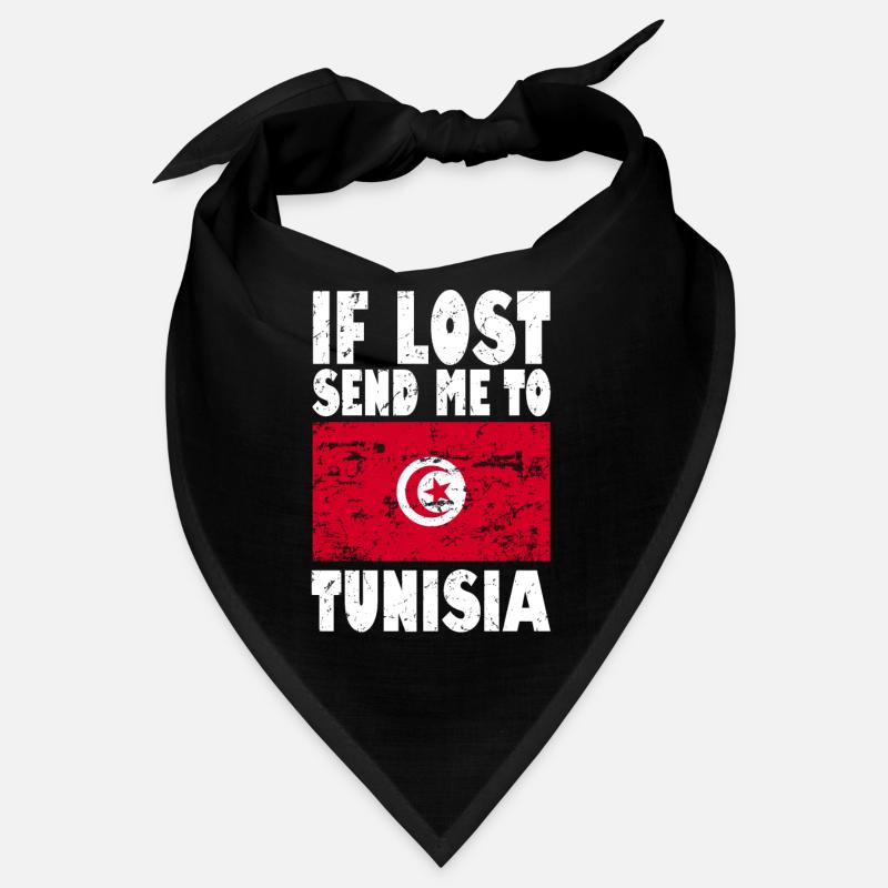 Tunesien Flagge Spruch Bandana