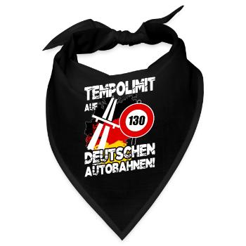 Autobahn Tempolimit Tempolimit Auf Deutschen - Bandana - Schwarz - Vorne