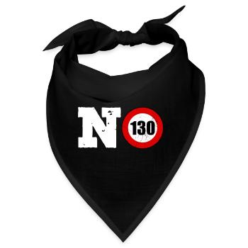 Autobahn Tempolimit No 130 - Bandana - Schwarz - Vorne