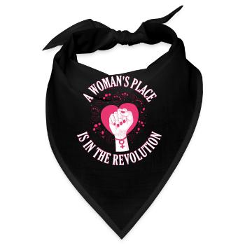 Woman In Revolution Feminismus Geschenk - Bandana - Schwarz - Vorne
